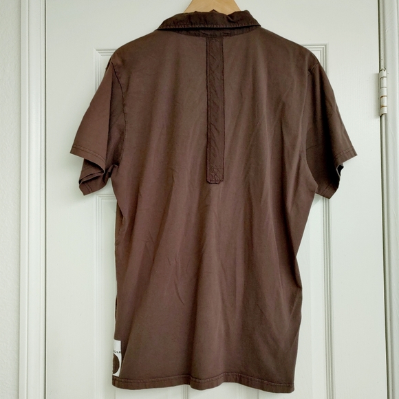 Short Sleeve Brown Jersey Polo Shirt - Picture 4 of 4